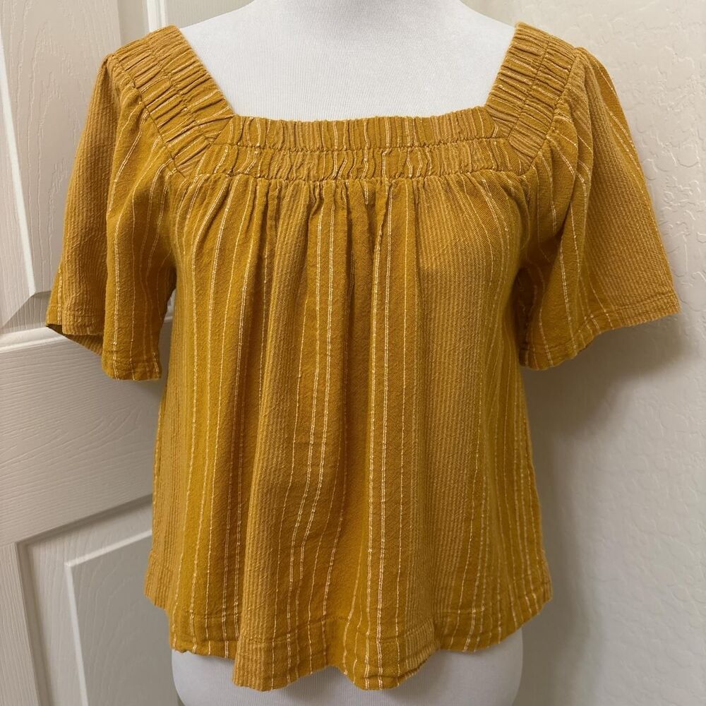 Unbranded Women's Yellow and White Blouse